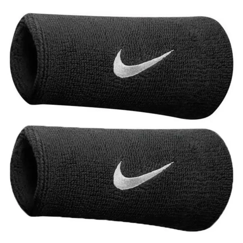 Par Muñequera Nike Larga Negra x2