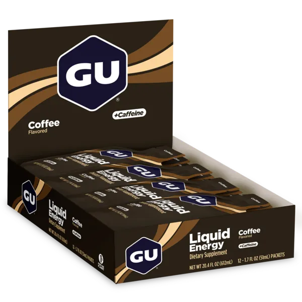 Geles Gu Liquidos Caja 12 Unidades Coffee - Gel Energético de Alto Rendimiento