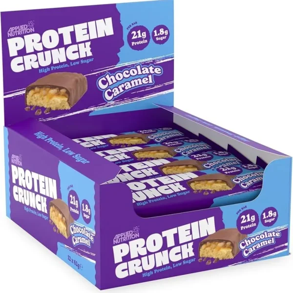 applied nutrition protein crunch chocolate caramel barra proteica crujiente