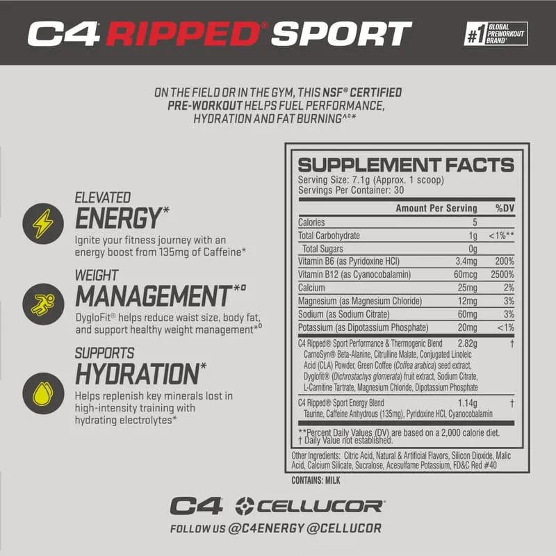 C4 Sport Ripped 30 Servicios