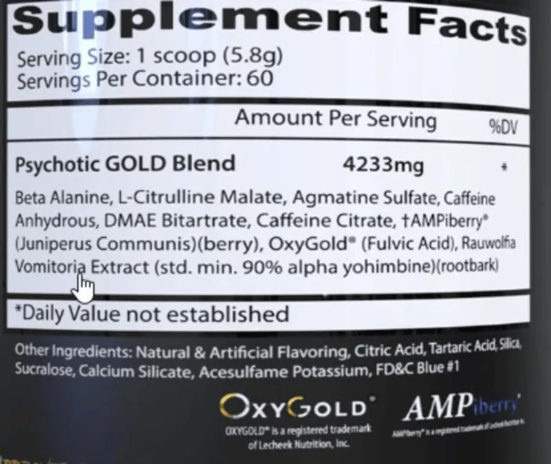 Psychotic Gold 60 Servicios